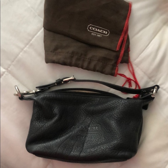 Small Black Leather Coach Purse - Picture 3 of 3